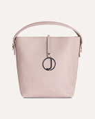 Bolsa Bucket Champagne Textura Granulada Asa Corta