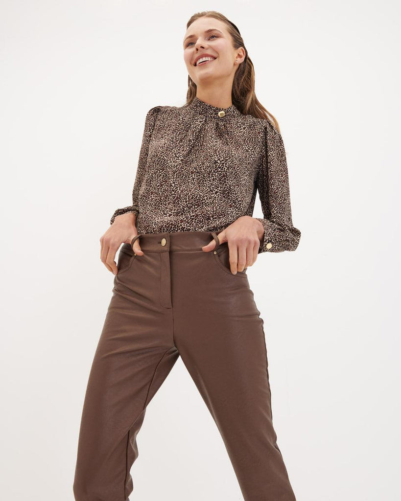 Pantalón-estilo-jeans-eco-piel - Julio Guatemala Ropa de Mujer Guatemala