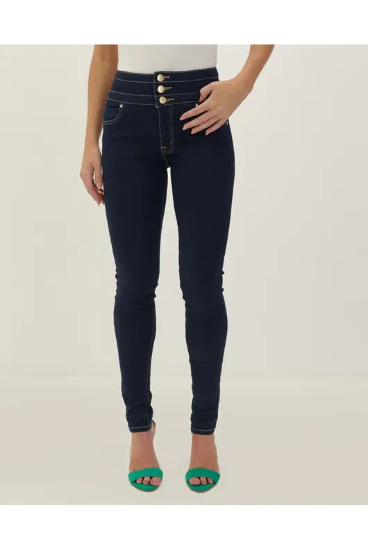 Jeans skinny pretina ancha tiro alto - Julio Guatemala Ropa de Mujer Guatemala